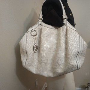 Gucci, Bags, Gucci Sukey Raffia Handbag Large